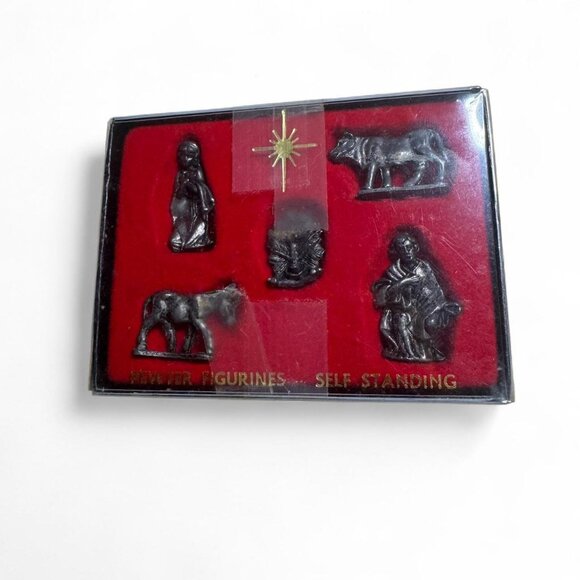 VTG Mini Pewter Nativity Figurines - Picture 1 of 3